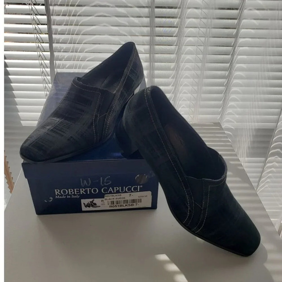 BNWT Roberto Capucci Black Heels made  in Italy 7.5 - Picture 6 of 10